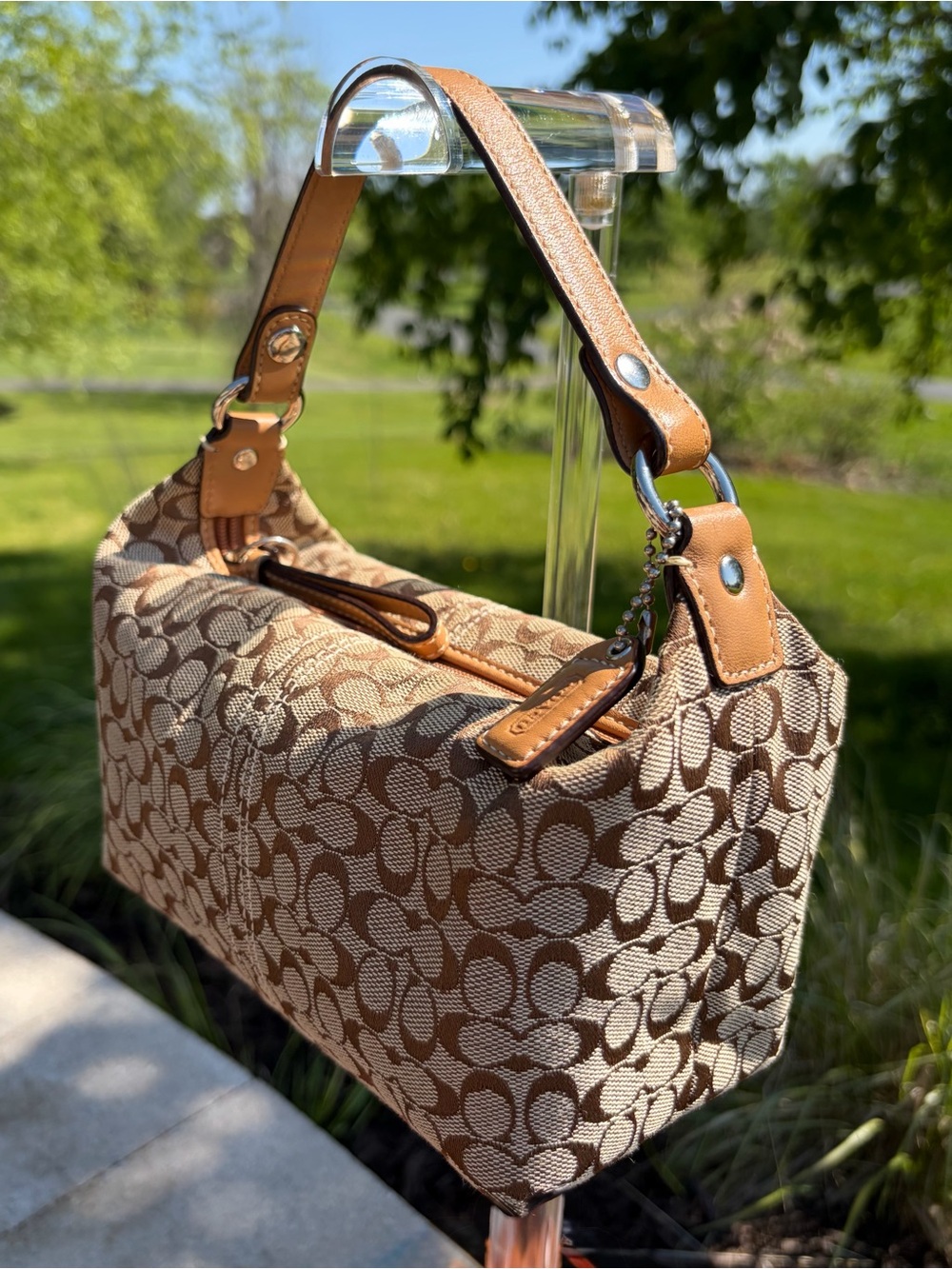Vintage COACH Signature Mini C Brown Demi Purse Like New - Picture 15 of 17